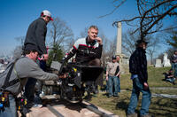 Director Stephen Daldry on the set of "Extremely Loud & incredibly Close."