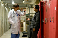 Orlando Bloom and Michael Pena in "The Good Doctor."