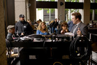 Director Anne Fletcher and Seth Rogen on the set of "The Guilt Trip."