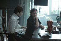 Johnny Depp and Director Tim Burton on the set of "Dark Shadows."