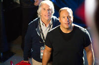 Henry Winkler as Marty Streb and Kevin James as Scott Voss in "Here Comes the Boom."