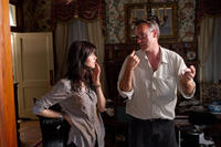 Alexandra Daddario and director John Luessenhop on the set of "Texas Chainsaw 3D."