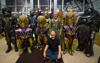 Rick Baker on the set of "Men in Black III."