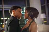 Michael Ealy as Dominic and Taraji P. Henson as Lauren in "Think Like a Man."