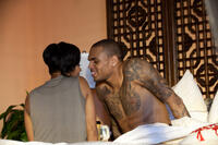 Meagan Good as Mya and Chris Brown as Alex in "Think Like a Man."