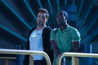Robert Downey, Jr. as Tony Stark and Don Cheadle as James "Rhodey" Rhodes in "Iron Man 3."
