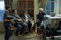 Screenwriter Tony Kushner and director Steven Spielberg on the set of "Lincoln."