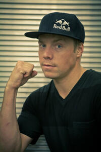 Travis Rice on the set of "The Art of Flight."