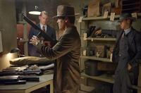 Josh Pence as Daryl Gates, Josh Brolin as Sgt. John O'Mara and Ryan Gosling as Sgt. Jerry Wooters in "Gangster Squad."