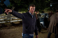 Director Ruben Fleischer on the set of "Gangster Squad."