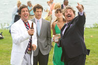 Adam Sandler as Donny Berger, Andy Samberg as Todd Peterson, Leighton Meester as Jamie Martin and Tony Orlando as Steve Spirou in "That's My Boy."