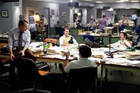 Bryan Cranston as Jack O'Donnell, Tom Quill as Alan Sosa and Chris Messina as Malinov in "Argo."