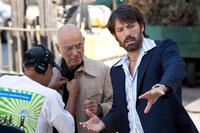 Alan Arkin and director Ben Affleck on the set of "Argo."