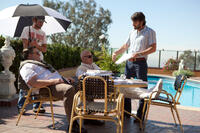 John Goodman, Alan Arkin and director Ben Affleck on the set of "Argo."