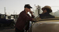 Director Baz Luhrmann and Joel Edgerton on the set of "The Great Gatsby."
