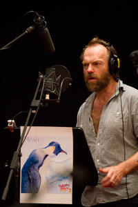 Hugo Weaving on the set of "Happy Feet Two."