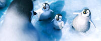 Mumble voiced by Elijah Wood, Bo voiced by Meibh Campbell, Erik, voiced by Ava Acres and Atticus voiced by Benjamin Flores Jr. in "Happy Feet Two."