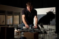 Assistant art director Barry Jones on the set of "Frankenweenie."