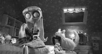 Weird Girl and Mr. Whiskers in "Frankenweenie."
