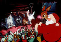 A scene from Rudolph Reindeer cartoon.