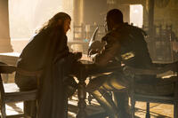 Chris Hemsworth as Thor and Idris Elba as Heimdall in "Thor: The Dark World."