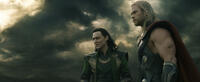 Tom Hiddleston as Loki and Chris Hemsworth as Thor in "Thor: The Dark World."