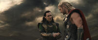 Tom Hiddleston as Loki and Chris Hemsworth as Thor in "Thor: The Dark World."