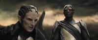 Christopher Eccleston as Malekith and Adewale Akinnuoye-Agbaje as Algrim in "Thor: The Dark World."