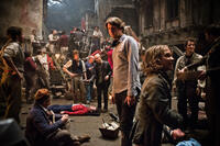 Director Tom Hooper on the set of "Les Miserables."