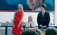Katherine La Nasa as Rose Brady, Madison Wolfe as Jessica Brady and Randall Cunningham as Cam Jr. in "The Campaign."