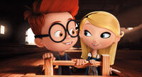 Sherman voiced by Max Charles and Penny voiced by Ariel Winter in "Mr. Peabody & Sherman."