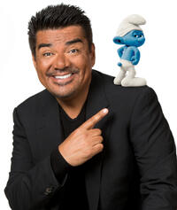 George Lopez on the set of "The Smurfs 2."