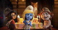 Vexy voiced by Christina Ricci, Smurfette voiced by Katy Perry and Hackus voiced by J.B. Smoove in "The Smurfs 2."