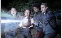 Jonah Hill, Ben Stiller, Richard Ayoade and Vince Vaughn in "The Watch."