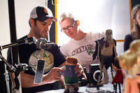 Animation supervisor Brad Schiff and creative supervisor of puppet fabrication Georgina Hayns on the set of "ParaNorman."