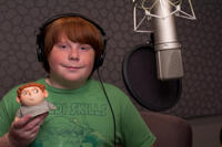 Tucker Albrizzi on the set of "ParaNorman."