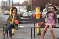 Cierra Ramirez as Ansiedad and Eva Mendez as Grace in "Girl in Progress."