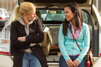 Patricia Arquette as Ms. Armstrong and Cierra Ramirez as Ansiedad "Girl in Progress."