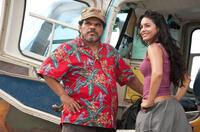 Luis Guzman as Gabato and Vanessa Hudgens as Kailani in "Journey 2: The Mysterious Island."