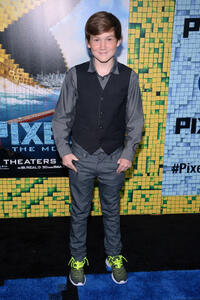 Matthew Lintz at the New York premiere of "Pixels."