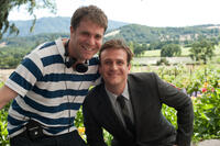 Director Nicholas Stoller and Jason Segel on the set of "The Five-Year Engagement."