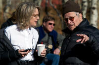 Diane Keaton and director Lawrence Kasdan on set of "Darling Companion."