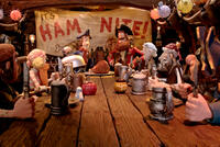 Darwin voiced by David Tennant and Pirate Captain voiced by Hugh Grant in "Pirates! Band of Misfits."