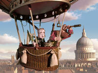 Charles Darwin voiced by David Tennant and Pirate Captain voiced by Hugh Grant in "Pirates! Band of Misfits."