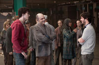Nicholas Hoult, Rob Corddry and director Jonathan Levine on the set of "Warm Bodies."