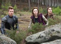 Ewan McGregor as Elmont, Eleanor Tomlinson as Isabelle and Nicholas Hoult as Jack in "Jack The Giant Slayer."