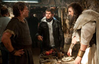 Sam Worthington, director Jonathan Liebesman and Liam Neeson on the set of "Wrath Of The Titans."