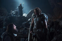 Liam Neeson as Zeus, Ralph Fiennes as Hades and Edgar Ramirez as Ares in "Wrath Of The Titans."