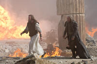Liam Neeson as Zeus and Ralph Fiennes as Hades in "Wrath Of The Titans."