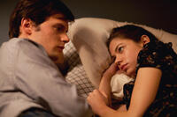 Hugo Becker as Xavier and Analeigh Tipton as Lily in "Damsels in Distress."
